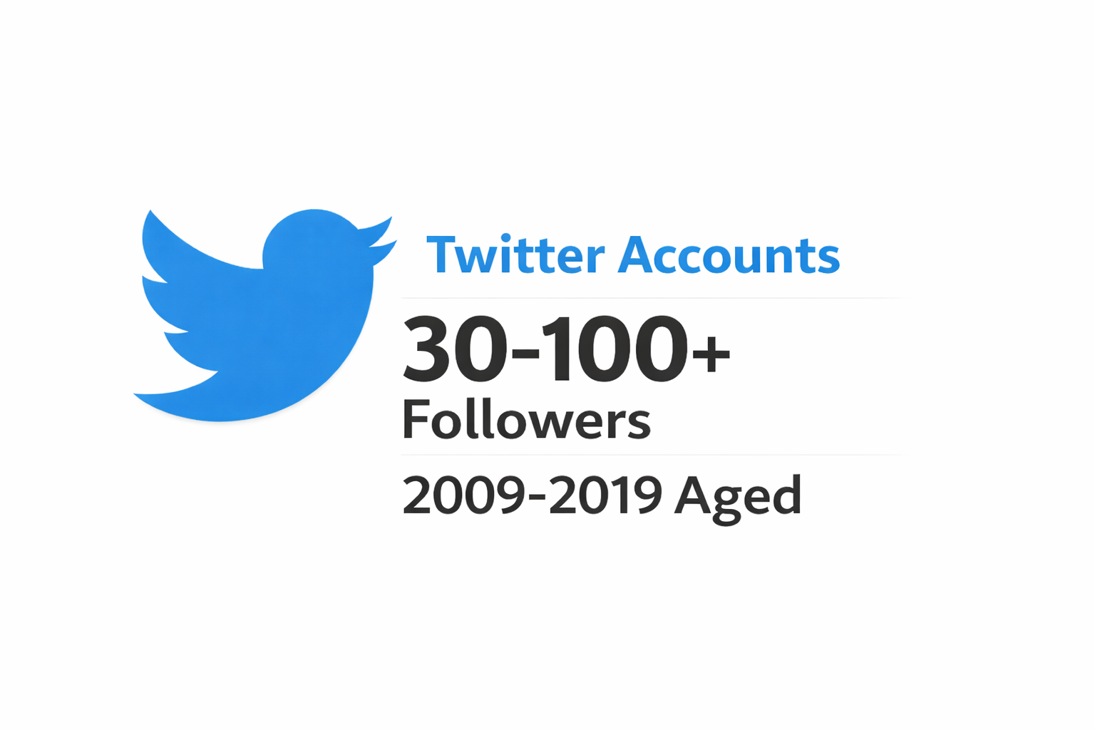 ❄️Twitter Accounts ❄️2009-2019 aged❄️30-100 + Followers❄️user:pass:email:passMail:token:2fa